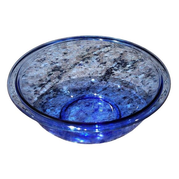 Vintage Pyrex Cobalt Blue Glass Mixing Nesting Bowl 1.5 L Made in USA #323 - Picture 1 of 14